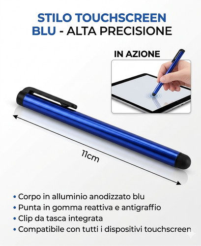 Stylo universel tactile bleu - stylo,