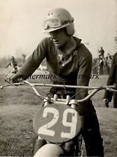 Original photo Victor Arbekov Russian motocross racer (CZ moto) Italy GP 1965