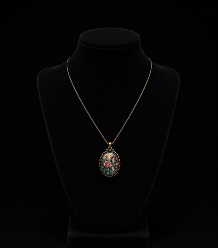 Collier plaqué médaillon - collier,