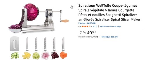 Spiraliseur welltobe - spiraliseur,