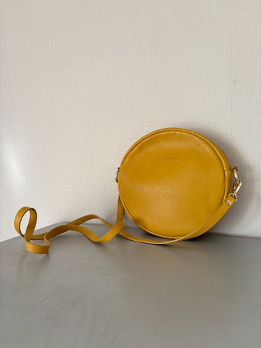 Sac rond sequoia cuir jaune - cuir,