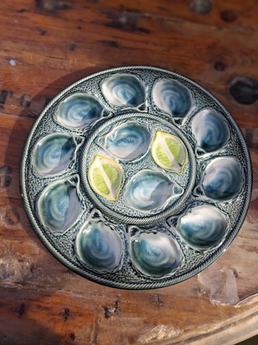 Grand plat huîtres 37 cm - À,