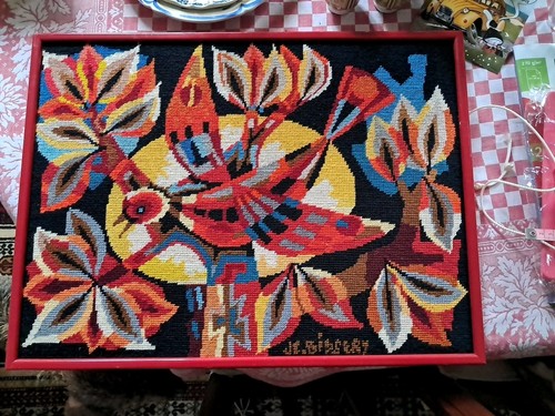 Ancien tableau tapisserie - ancien,
