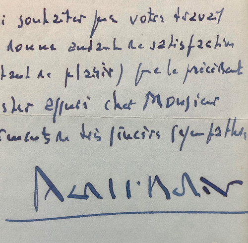 Marcel herbier lettre - marcel, l'herbier
