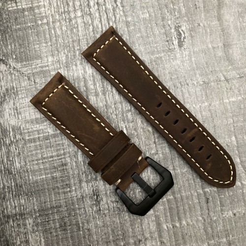 Marron foncé cuir italien - marron,