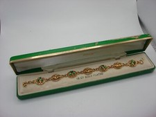 RARE VINTAGE Sol O'or 18CT GOLD PLATED CLADAGH IRISH BRACELET IN O.B.! MINTY!