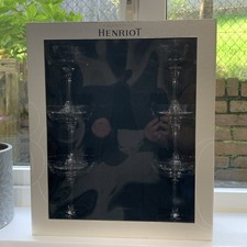 Set of 6 Vintage Coupe Stack Champagne Glasses in Henriot Champagne Presentation