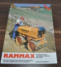 Rammax RW1403 Compacteur Vibratory Roller Brochure Prospekt