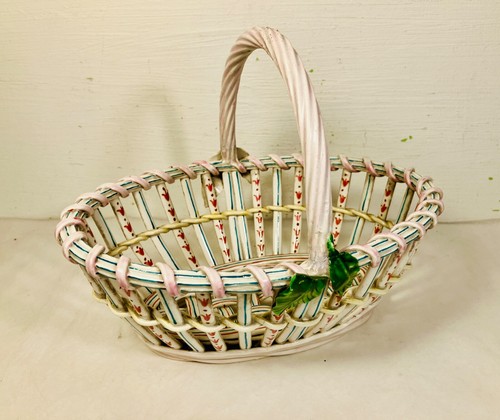 Panier faïence décor - panier, à