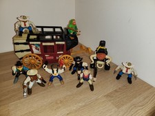 Vintage Diligence Fisher Price avec canon + Cowboy, Indien, Taureau