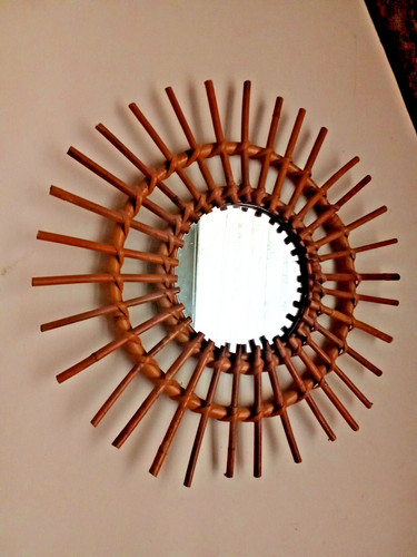 Ancien grand miroir soleil - grand,