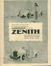 1925 Zenith Antique Carburetor Magazine Advertisement