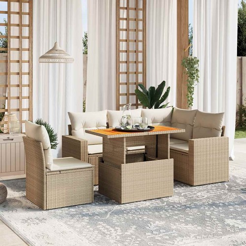 Salon jardin avec coussins - jardin,
