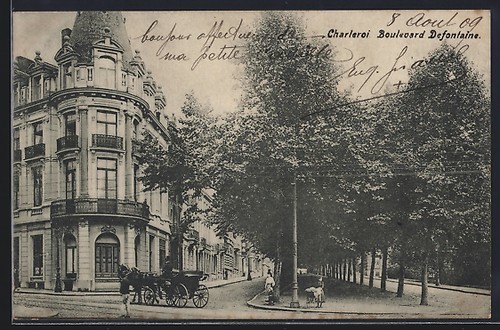 Cpa charleroi boulevard - cpa, charleroi,