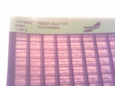 FENDT PARTS CATALOG MANUAL 410 FARMER TRACTOR MICROFICHE FICHE