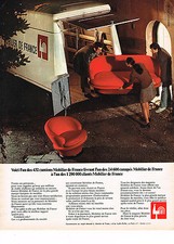 1969 ADVERTISING FURNITURE DE FRANCE furniture sofas chairs