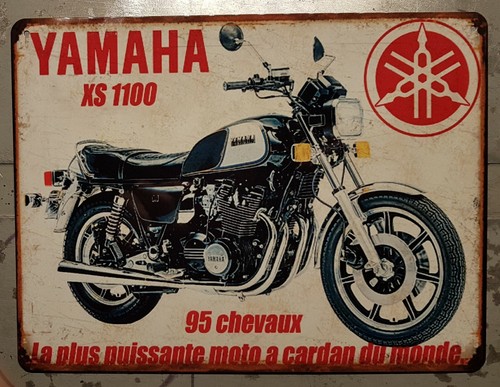 Plaque metal vintage yamaha - vintage,