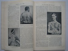 RARE OLD PRINT MAGAZINE JOURNAL PHOTO 1898 TATTOO TATTOO MONT-BLANC