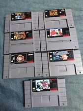 Super Nintendo 7 Game Cartridges; See All Photos Description, Assorted Sports