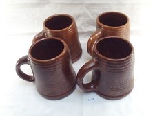 4 anciennes chopes en grès de