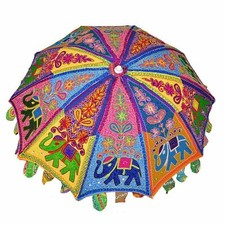 Indian Outdoor Patio Decorative Parasols, Multicolor Lawn Beach Party Wedding 72