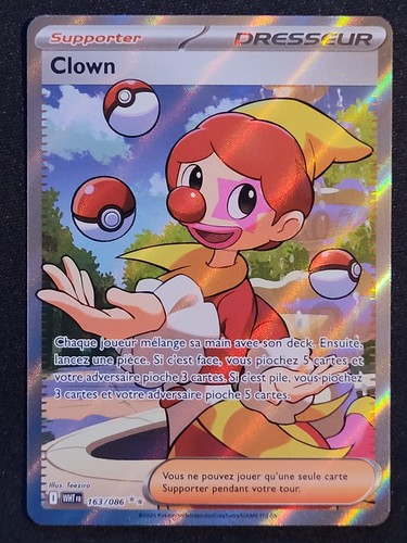 Carte pokémon clown - carte,