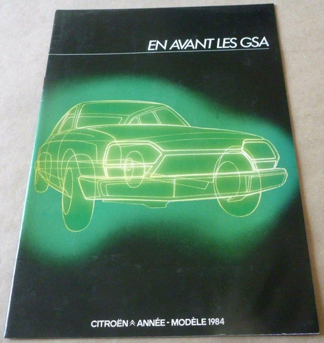 1983 citroen gsa catalogue - gsa,
