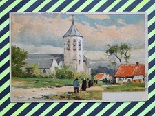 cpa Litho Aquarelle signée F