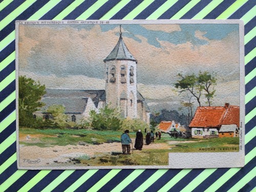 Cpa litho aquarelle signée - aquarelle,