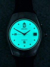 1998 Seiko Arctura Kinetic Watch (5M42-0E49) Full Lume Dial, New Capacitor APR25
