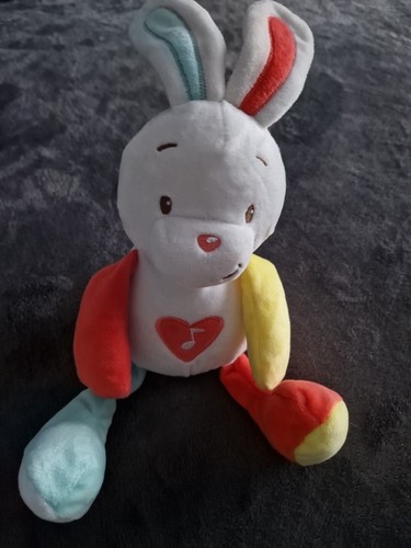 Doudou peluche lapin blanc - peluche,