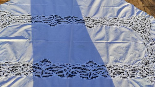 Nappe coton dentelle - coton, et