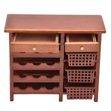 1:12 Maison De Poupée Mini Armoire à Vin Modèle De Meubles De Maison De Poupée