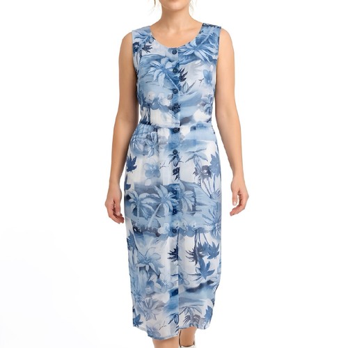 Robe transparente bleue - , à