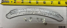 CUSHMAN Motorworks Name Plate Lincoln, NE New Old Stock W/Retaining Clips