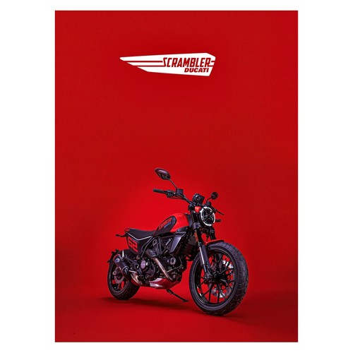 Affiche moto ducati rouge - affiche,