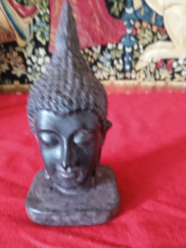 Tête bouddha patine - tête,