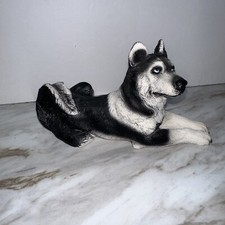 Siberian Husky Ceramic Figurine Vintage