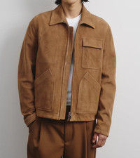 Blouson cuir homme marron