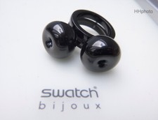 Swatch Bijoux Schmuck: Bague "Cerasum" Noir (JRB009) *Neuf / Top-Rareté* XS