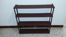 OLD LARGE SHELF 4 LEVELS NIII MAHOGANY WOOD LATE 19TH EARLY XX VINTAGE
