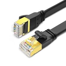 Câble Réseau Ethernet RJ45 Cat7 10Gbps S/TFP Blindé 600MHz Plat Noir -1m à 30m