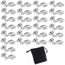 Men's Wedding Cufflinks SILVER OVAL cuff link best man groom usher & many more