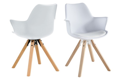 Lot fauteuils blancs en - blancs,
