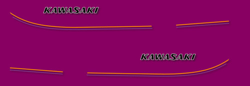 Kawasaki 400 stickers - kawasaki, a4