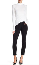 ATM L131929 Women's Black Ponte Moto Ankle Zip Pants Size 4