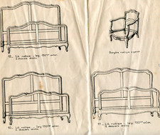 Louis XV and Rustic Style Furniture Illustration Board Brand MJ