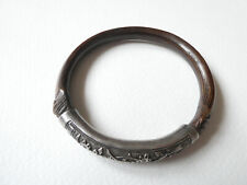 Bracelet jonc argent et bois