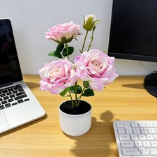 3 roses plante artificielle en