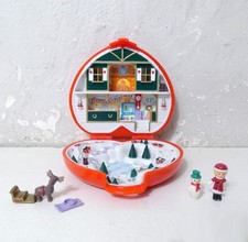 Polly Pocket Christmas Bluebird 1989 vintage